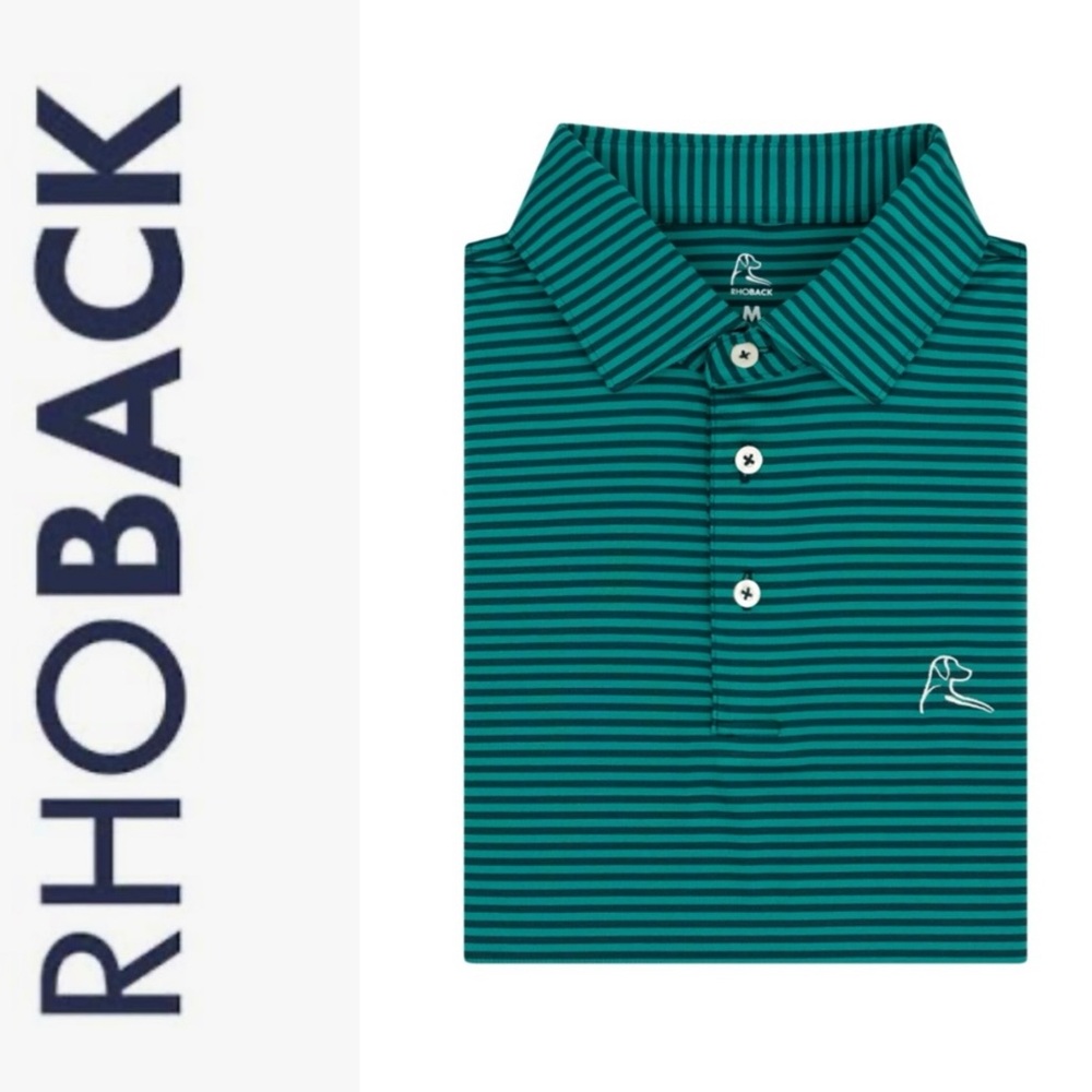 RHOBACK The Birdie Stripe Men's Short Sleeve Performance Polo SOLD OUT ONLINE